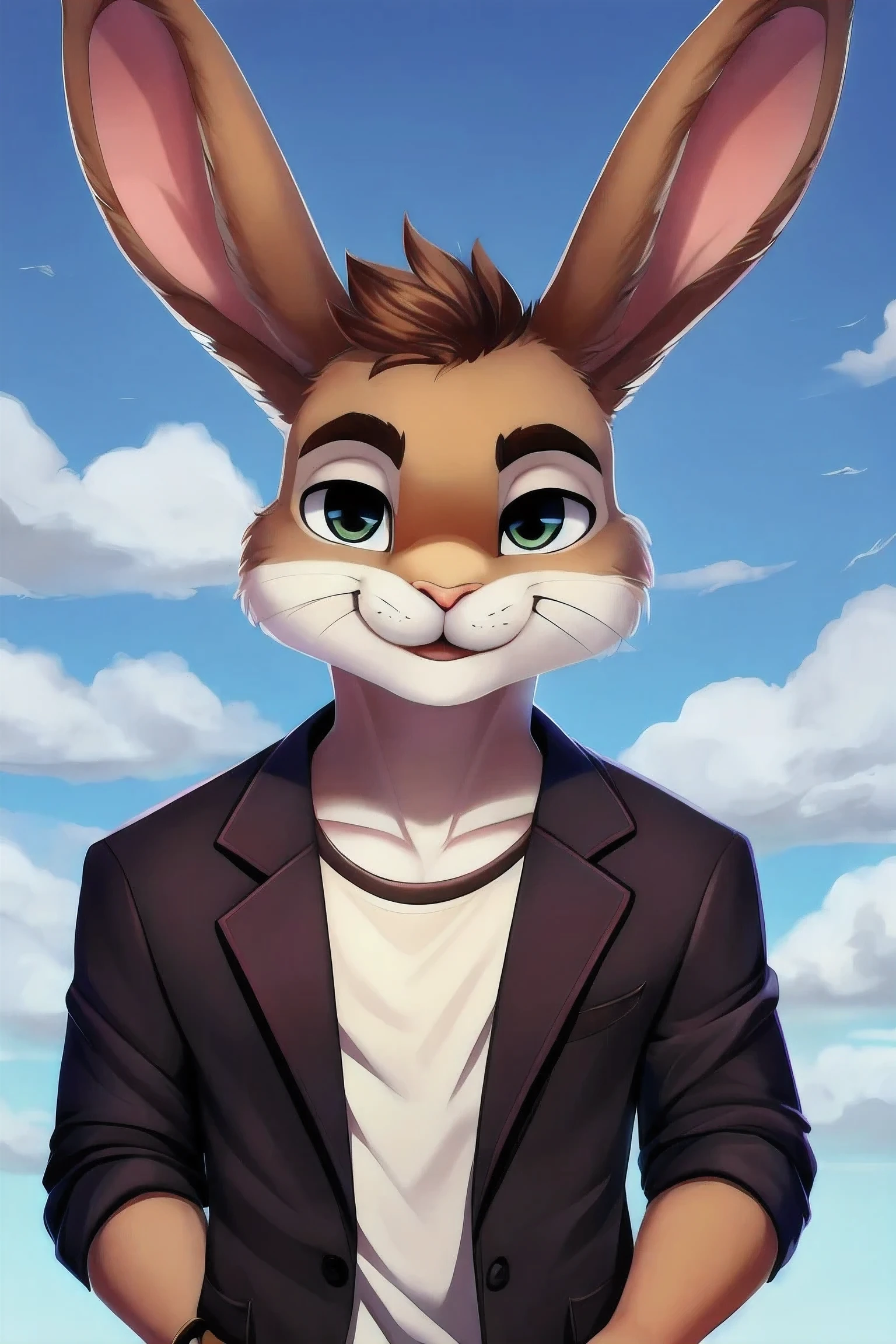 1 boy , Handsome rabbit