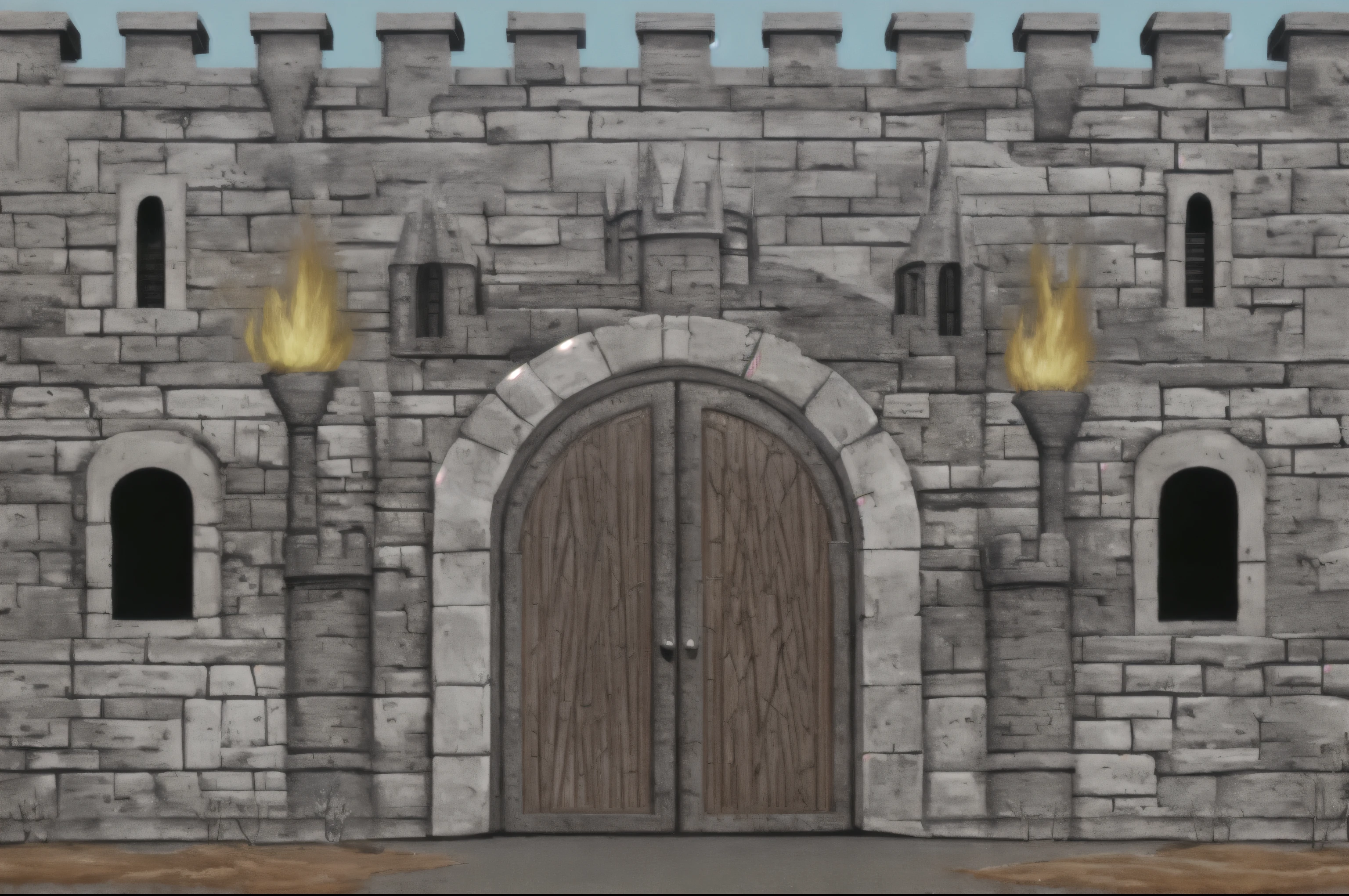 evil dark castle, The castle is surrounded by scorched earth,masterpiece, Ultra high detail, surreal