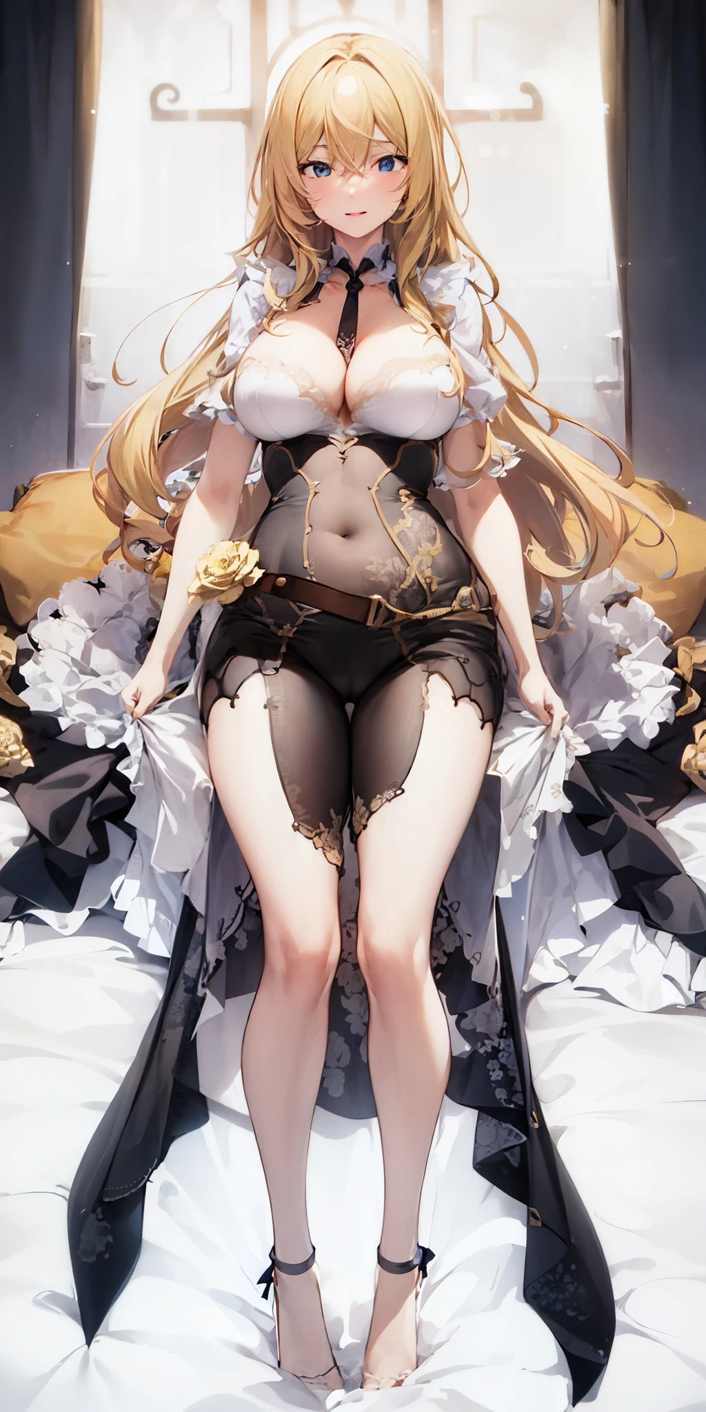 Gorgeous blonde,age wife,Big breasts,Real-time 2D images