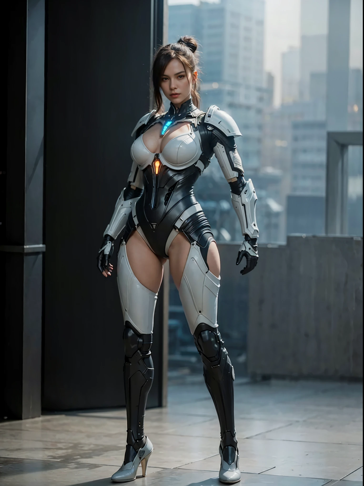Mech Warrior full body, complex 3d render ultra detailed of a beautiful porcelain profile of a Mech Warrior Vetern, beautiful studio soft light, rim light, vibrant details, luxurious, hyper realistic, anatomical, , zoomed out, , elegant, beautiful background, octane render, H.R. Giger style