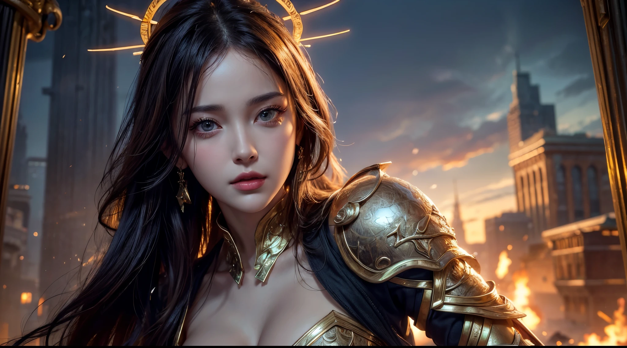 Lily Collins,Trio,All have big breasts,Delicate upper skin, perfect anatomia, Wide hips, smooth midriff, thigh gap,Close-up of the vista,Background with,Big gears,Doomsday ruins,Giant tornado,Strange sky,Lightning Thunder,The sunset burns the black clouds and many planets,The end of the world,,Giant tornado,Strange sky,Lightning Thunder Best Quality,Snow-whiteskin,8K high image quality,welcoming,tight top,Big chest,A pair of big eyes are beautiful and moving,white skinned,putting makeup on,Red long-haired,curlies,Long gray hair,Gold set,head looking up,Full gold,Very thorough,crystal-clear,Threading,Great Pyramid Multiple Peniseig gears,Doomsday ruins,Giant tornado,Strange sky,Lightning Thunder