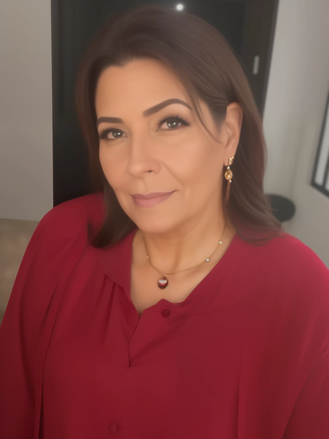 mulher arafada de camisa vermelha sentada em frente a uma janela, imagem de perfil, taken at the beginning of 2020, lorena avarez, foto de perfil, magda torres gurza, Magalie Villeneuve, Alanis Guillen, Estefânia Villegas Burgos, imagem de perfil, foto tirada em 2 0 2 0