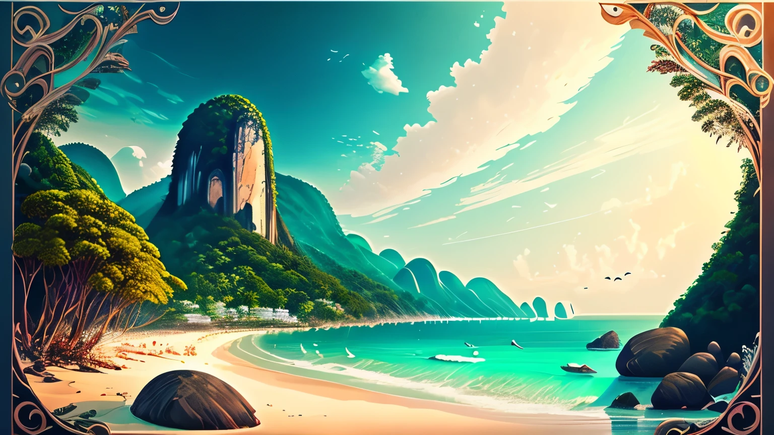 view of the beautiful sea in Thailand