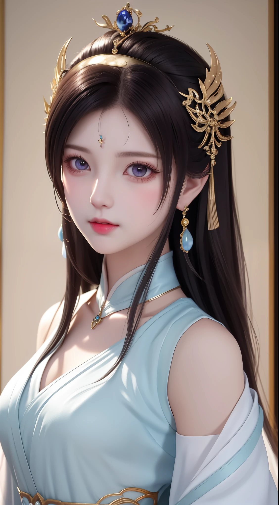 a close up of a woman in a naked with long hair, beautiful alluring anime woman, a beautiful fantasy empress, inspired by Du Qiong, seductive tifa lockhart portrait, ((a beautiful fantasy empress)), seductive anime girl, beautiful anime woman, glamorous, beautiful avatar pictures.