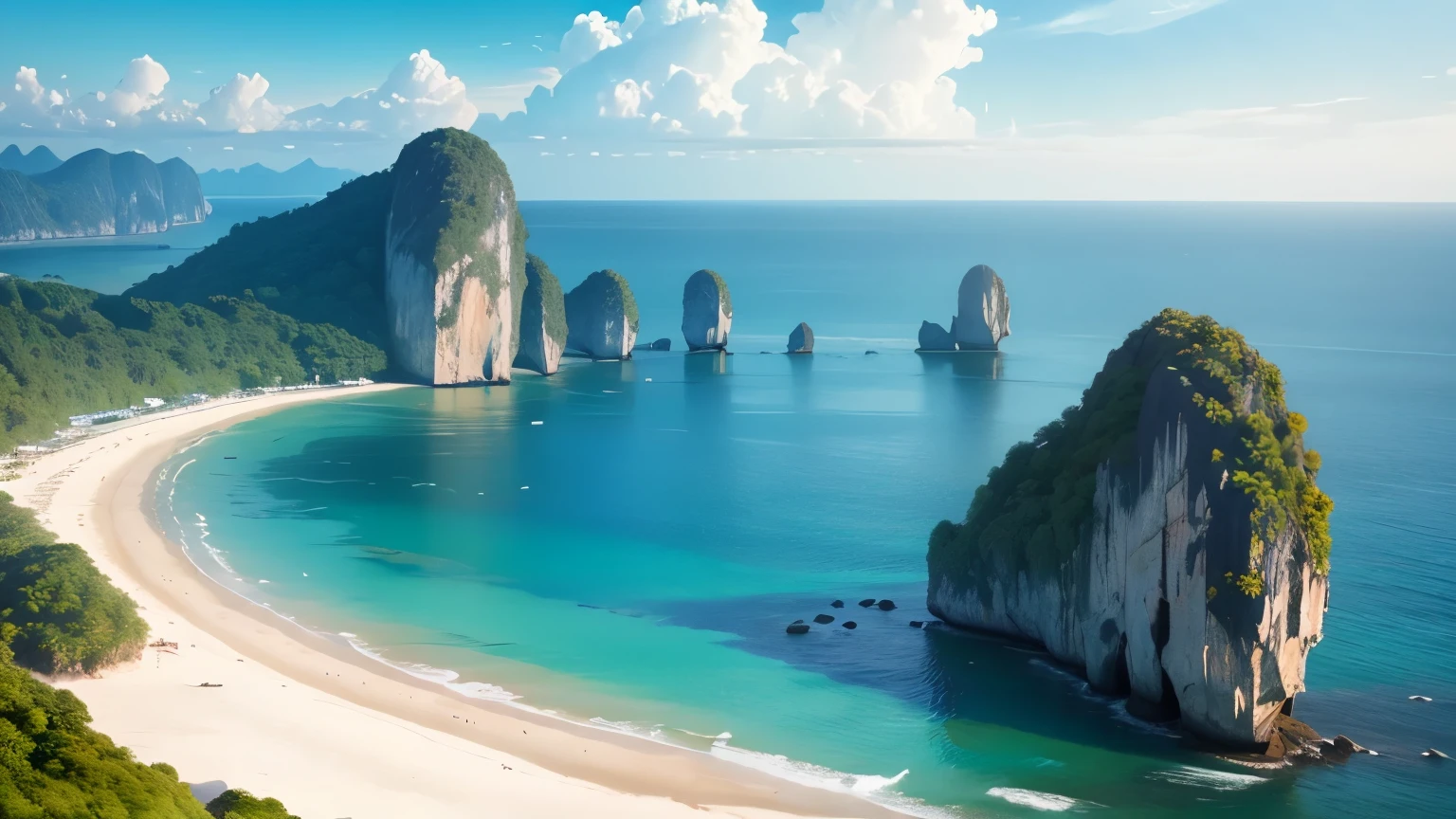 view of the beautiful sea in Thailand