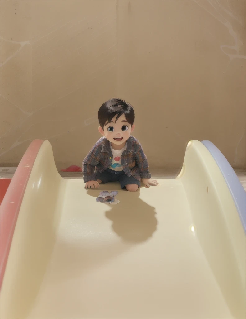 There was a little boy sliding down the slide, little child, Playing in the pool, Shot with Sony alpha 9, happy child, have fun, Shoot with the best DSLR cameras, child, Shot with iPhone 1 0, soft game, Shot with iPhone, 2 years old, Jimin, Shot with Sony A7R camera