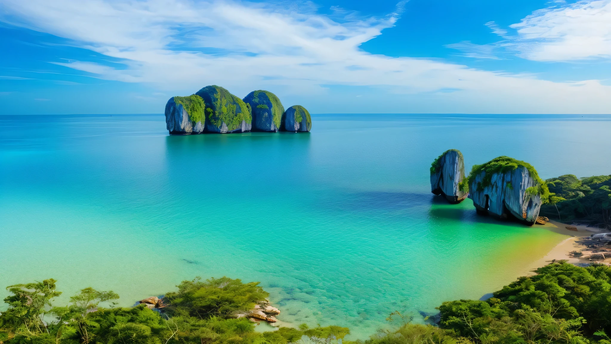 Beautiful sea scenery of Thailand
