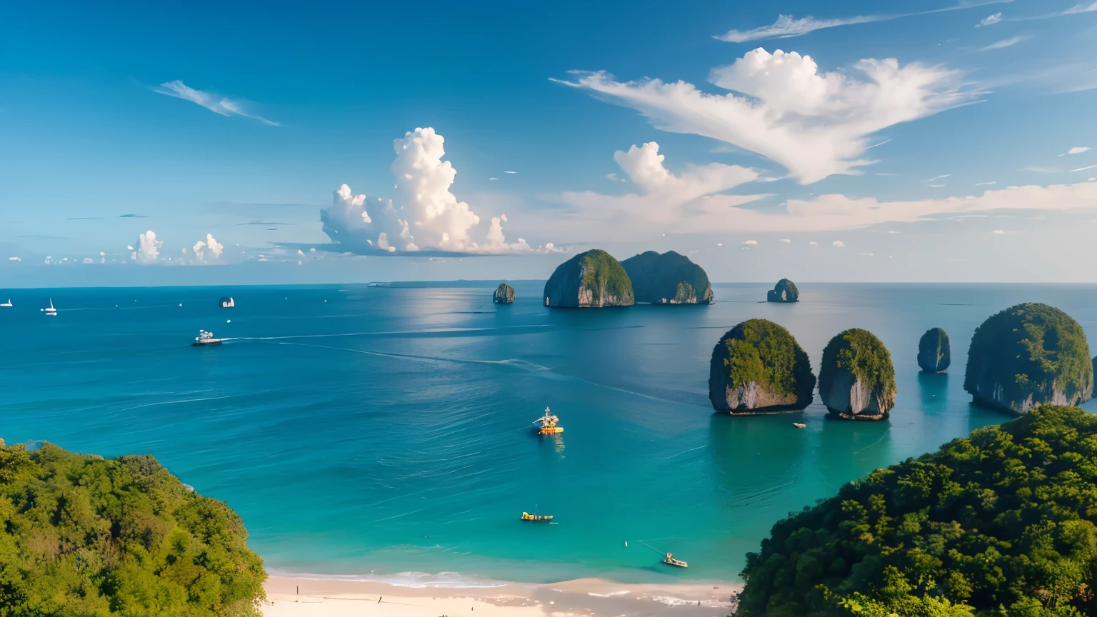 view of the beautiful sea in Thailand