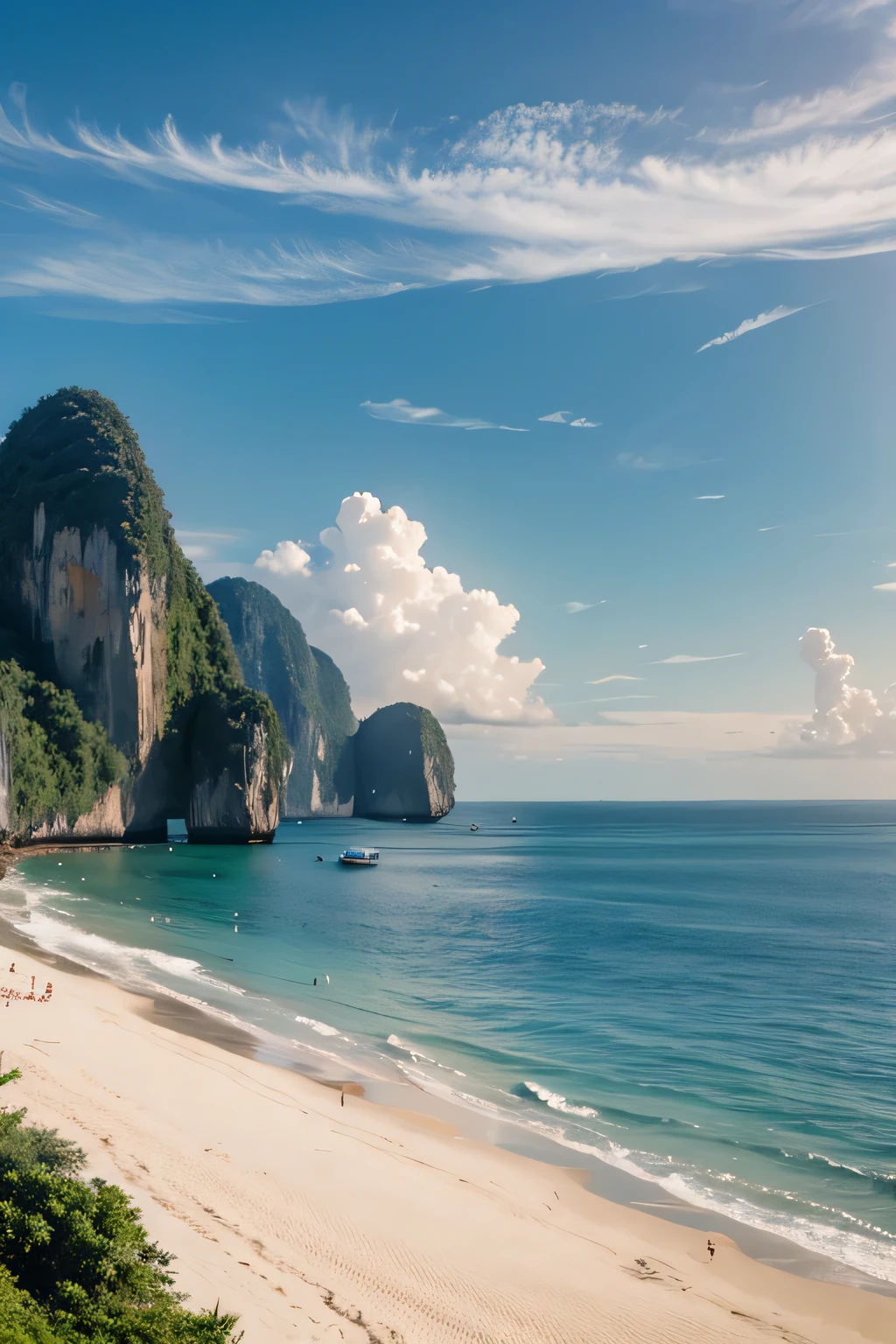 view of the beautiful sea in Thailand