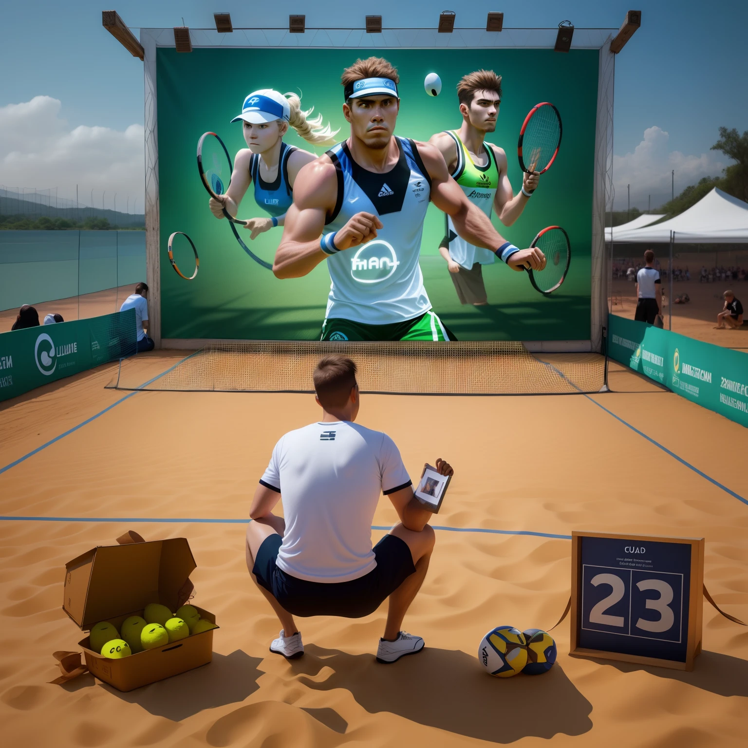 Change photo of people in the frame with text one month left until our CLÃ tournament