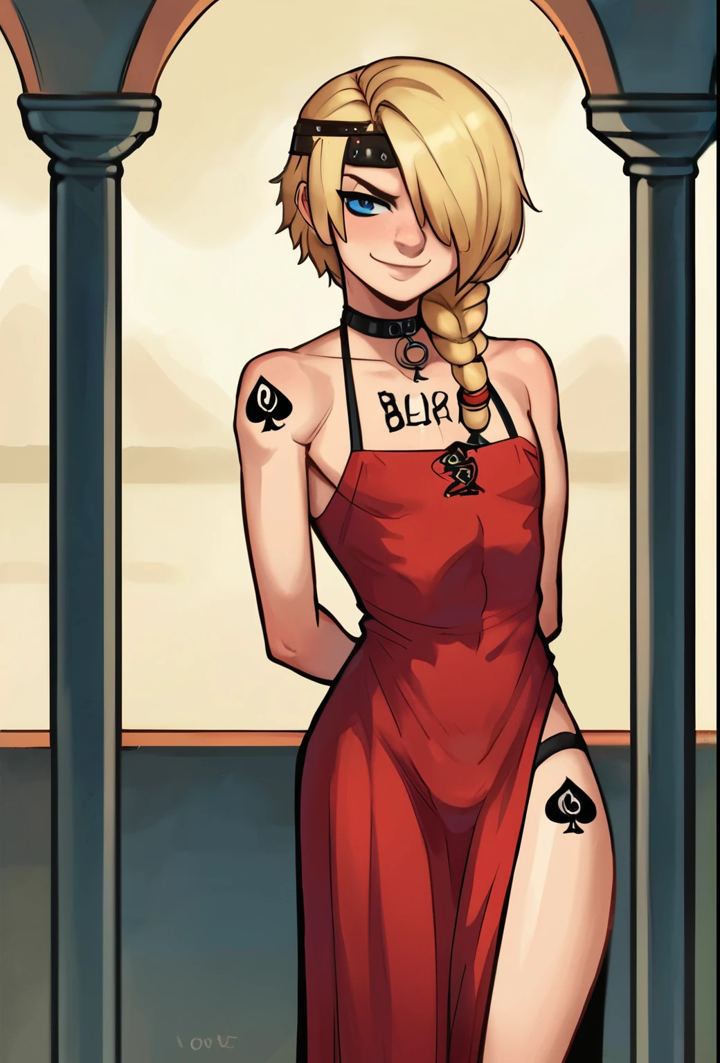 score_8, score_9, 1girl, dee dee, blonde hair, short twintails, blue eyes, ballet dress, barefoot, 5 toes, black toe nails, Focus full body, sitting on a chair, tied ankles together,tied arms,