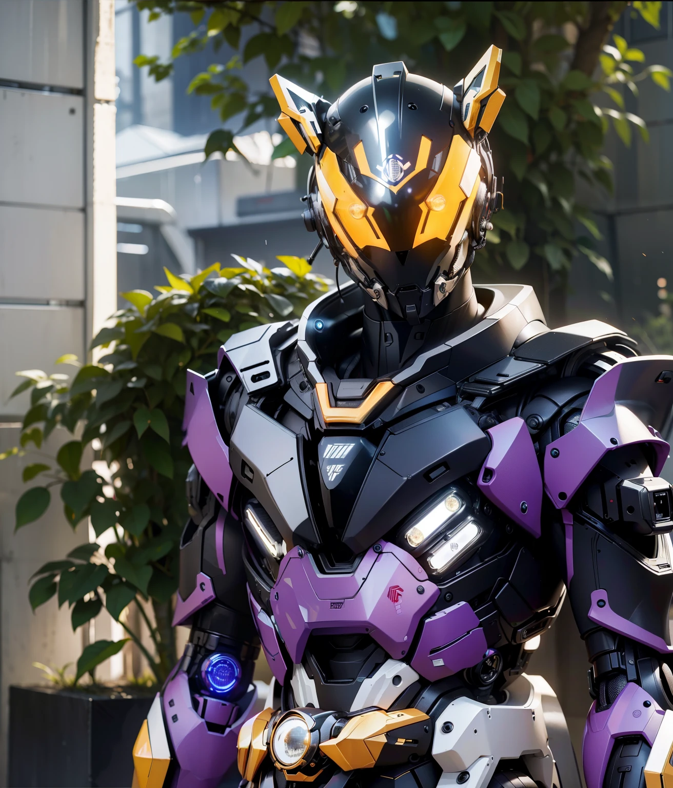 real,逼real,Machinery,Mecha,technology,muscular,glowing eyes,Strong build,photography style,Real scenery(Metallic texture 1.8)(redundant details 2)(High resolution 1.K clarity 1.9)(carbon fiber 1.5)(Metal reflective1.5),neon lights,belt(1:1)