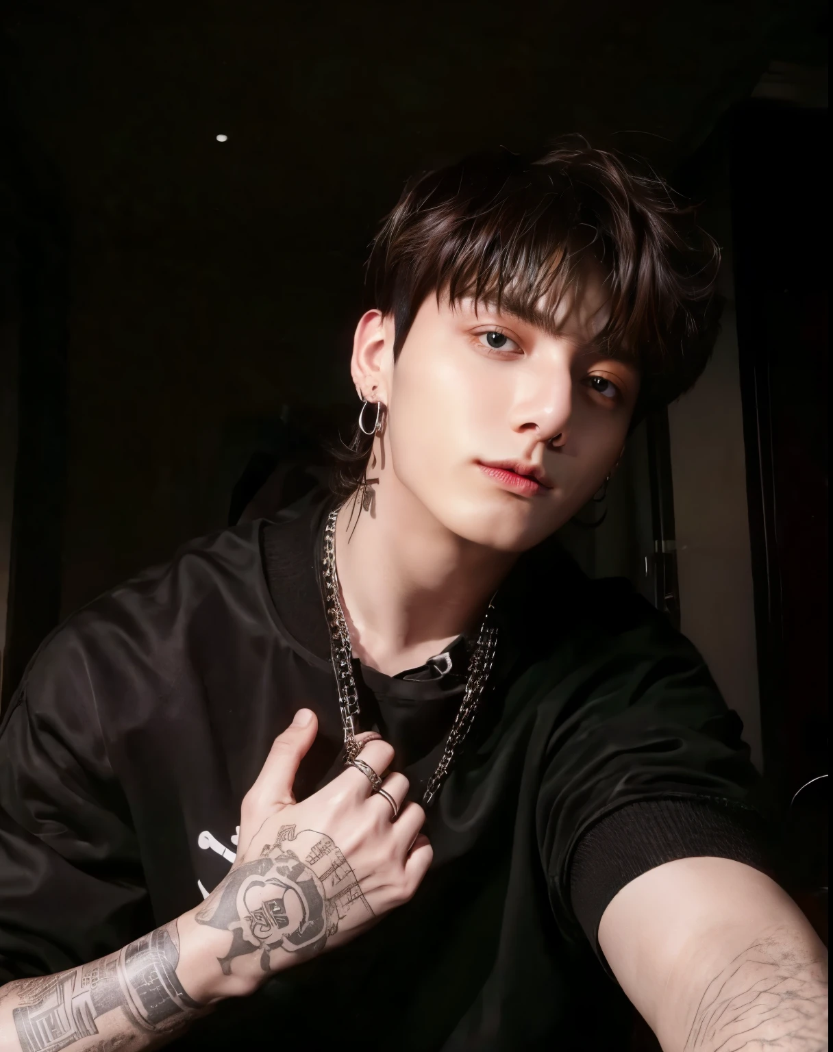 Rosto de Jungkook do BTS, fotorrealista, ultra hd, 8K.