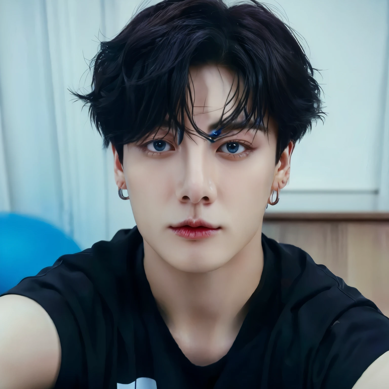 Rosto de Jungkook do BTS, fotorrealista, ultra hd, 8K. 