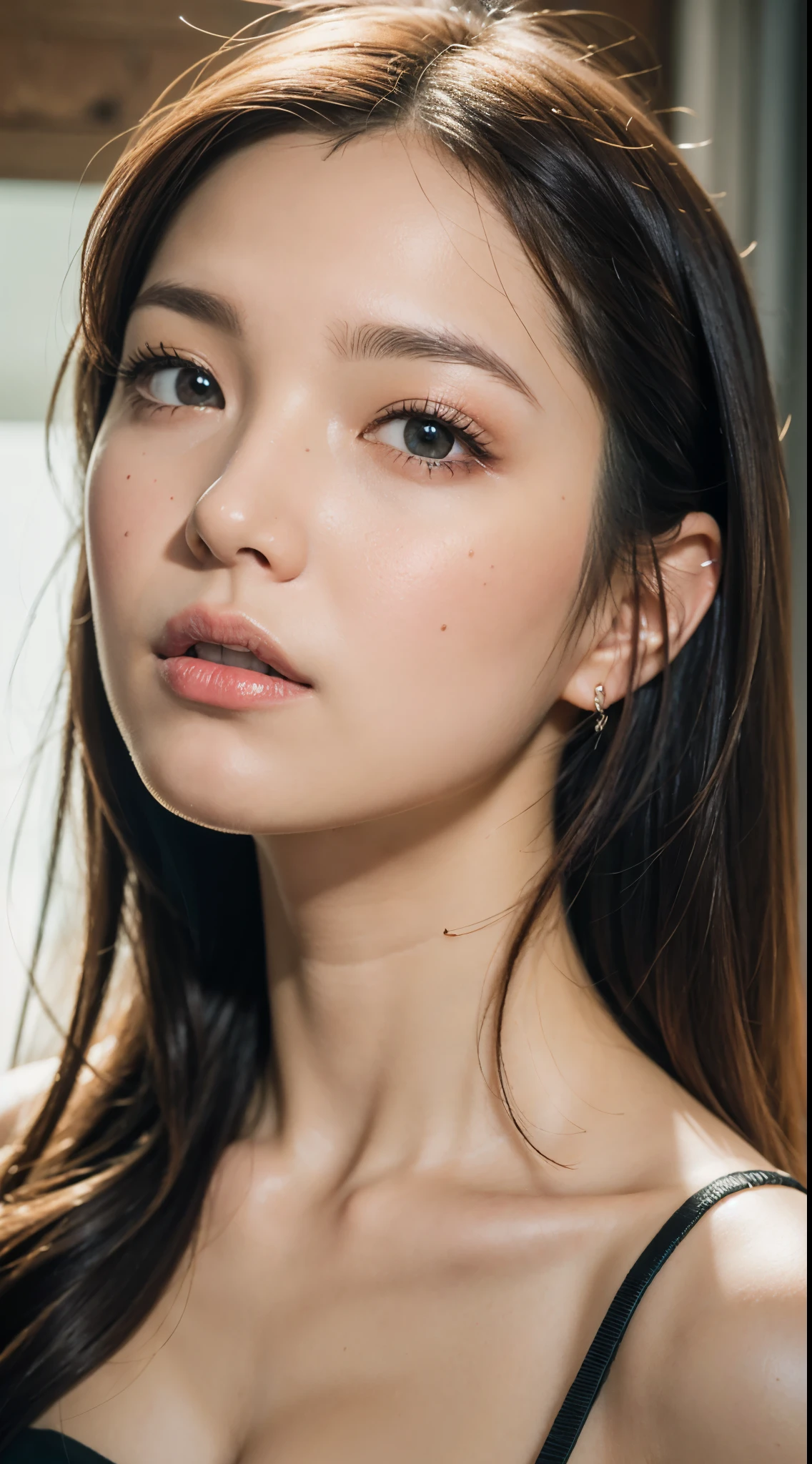 Close-up of cartoon beautiful girl&#39;s face，（high detail：1. 1），delicate face，natural skin，high quality，NSFW，beautiful eyes，（Detailed face and eyes），（facial：1. 2），noise, additional, real picture, .PSD, Lamp film photography, sharp focus, contrast lighting, delicate skin, high resolution 8k, Crazy details, lifelike, Professional photography, 8K Ultra HD, DSLR camera, soft light lighting, high quality, film grain, Fuji XT3，masterpiece，surreal，Super fine