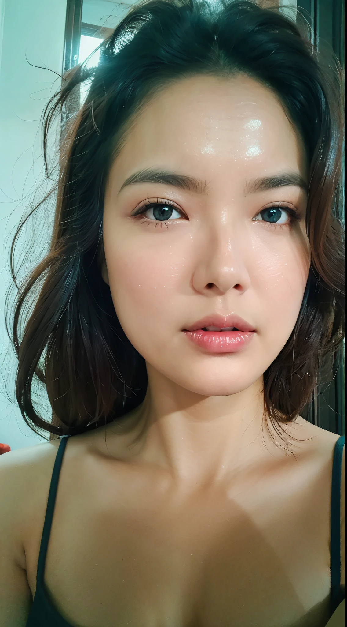 Close-up of cartoon beautiful girl&#39;s face，（high detail：1. 1），delicate face，natural skin，high quality，NSFW，beautiful eyes，（Detailed face and eyes），（facial：1. 2），noise, additional, real picture, .PSD, Lamp film photography, sharp focus, contrast lighting, delicate skin, high resolution 8k, Crazy details, lifelike, Professional photography, 8K Ultra HD, DSLR camera, soft light lighting, high quality, film grain, Fuji XT3，masterpiece，surreal，Super fine