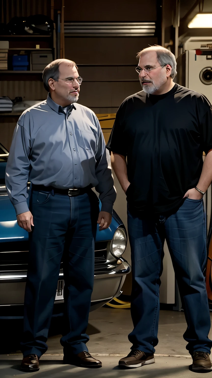 Steve jobs meet Steve Wozniak in the garage