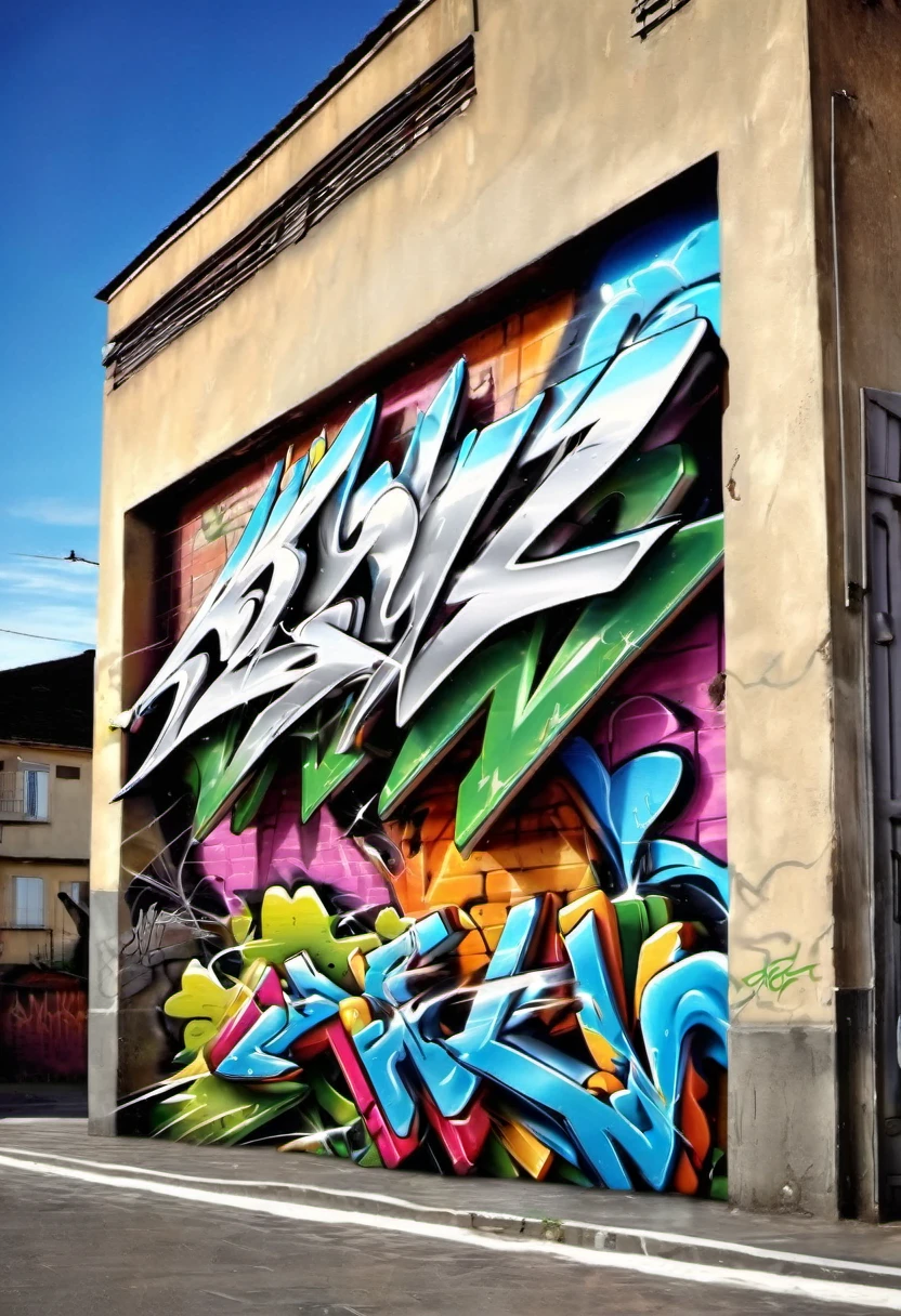 graffiti 3D. que diga REUSK7(( reusk graffiti) urban style (( graffiti en 3D en un entorno urbano )) wild styles