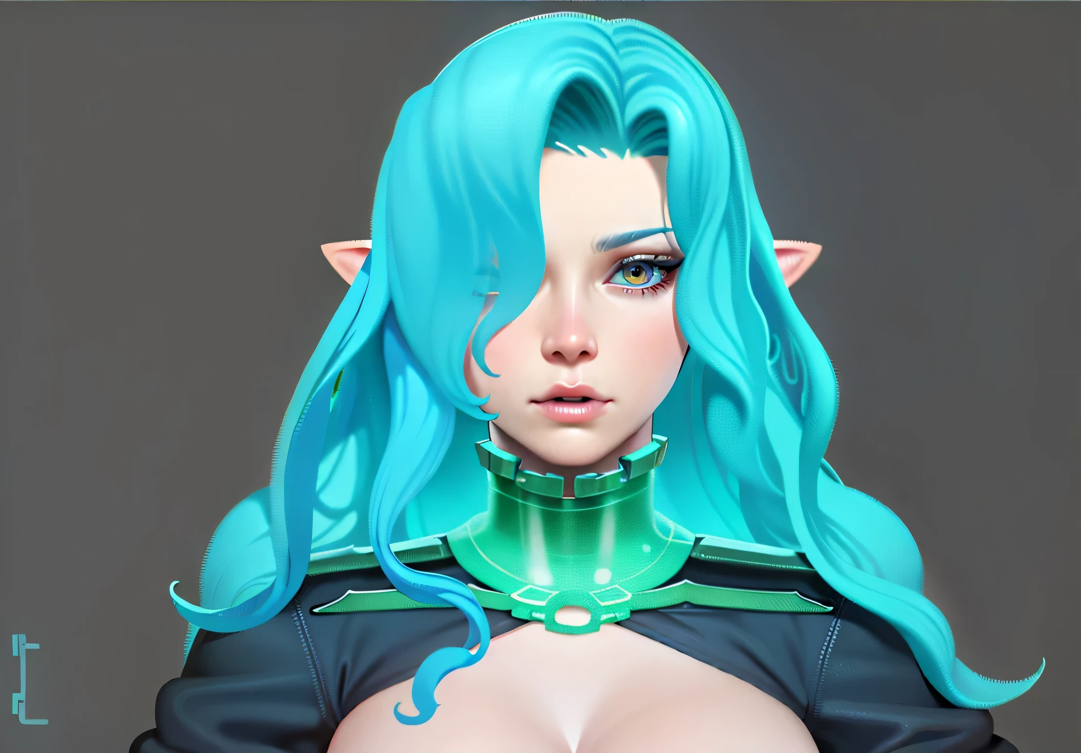 Blue hair、Close-up of woman, sky blue. Detailed hair, Smurf, female elf, Charming elf characters, blue skinned elf, smurf, Super detailed fantasy characters, Close-up of people, Character close-up, Elf Girl, Very detailed characters, half elf woman, Anime style 3D, RPG character avatar,3D character art,Ash,2。5D CGI anime fantasy artwork,Rebellious Art Art StationCGCosiety,Close-up of people,As seen on art website