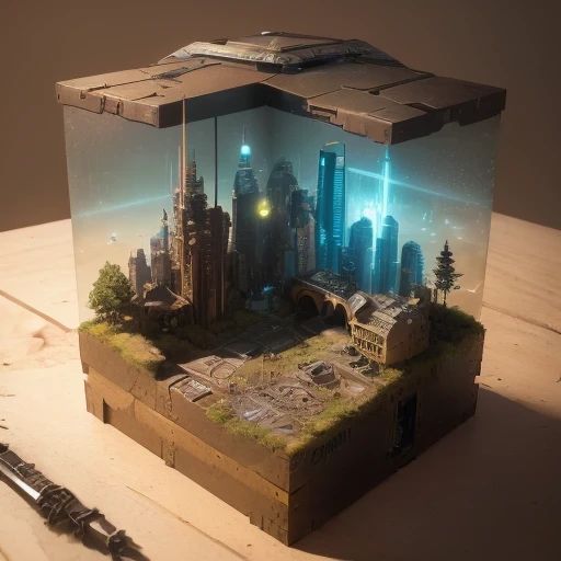 78598年Mars realistic model, (split ends, original photo, best quality, masterpiece:1.4),Steampunk Cyberpunk 6820 City,(CyberpunkMars light:1.3), Mars (related to land),(in a small nature box:1.3),Isometric, small nature, landscape on foundation,landscape,