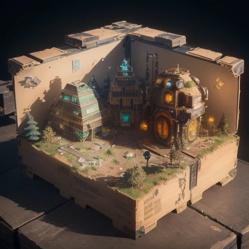 78598年Mars realistic model, (split ends, original photo, best quality, masterpiece:1.4),Steampunk Cyberpunk 6820 City,(CyberpunkMars light:1.3), Mars (related to land),(in a small nature box:1.3),Isometric, small nature, landscape on foundation,landscape,