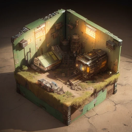 78598年Mars realistic model, (split ends, original photo, best quality, masterpiece:1.4),Steampunk Cyberpunk 6820 City,(CyberpunkMars light:1.3), Mars (related to land),(in a small nature box:1.3),Isometric, small nature, landscape on foundation,landscape,
