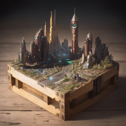 2598年Mars realistic model, (split ends, original photo, best quality, masterpiece:1.4),Steampunk Cyberpunk 6820 City,(CyberpunkMars light:1.3), Mars (related to land),(in a small nature box:1.3),Isometric, small nature, landscape on foundation,landscape,