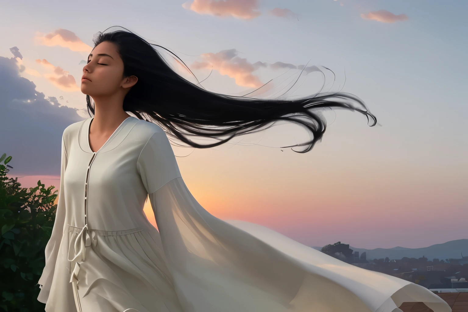 Cool breeze: Gentle winds carrying the scent of evening air.