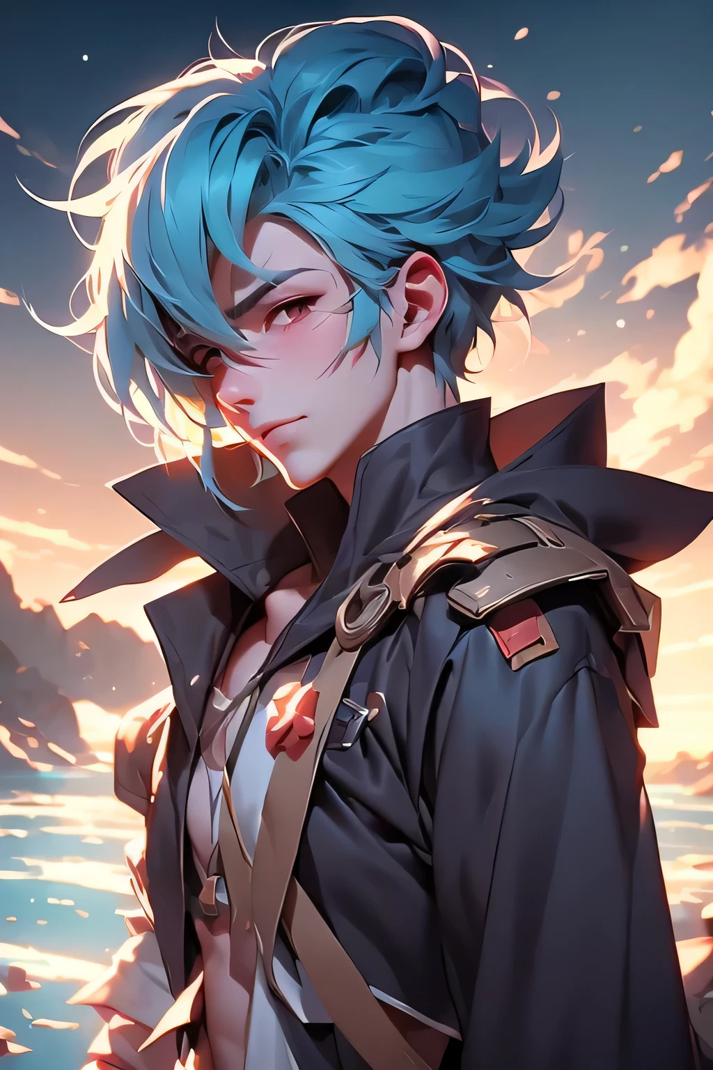 anime man with short rainbow hair,no front bang with cyberpunk cloth and high tech goggle and vr, detailed digital anime art, anime art wallpaper 4 k, anime art wallpaper 4k, anime style 4 k, digital anime illustration, beautiful anime portrait, digital anime art, anime art wallpaper 8 k, anime styled digital art, artwork in the style of guweiz, beautiful anime art style