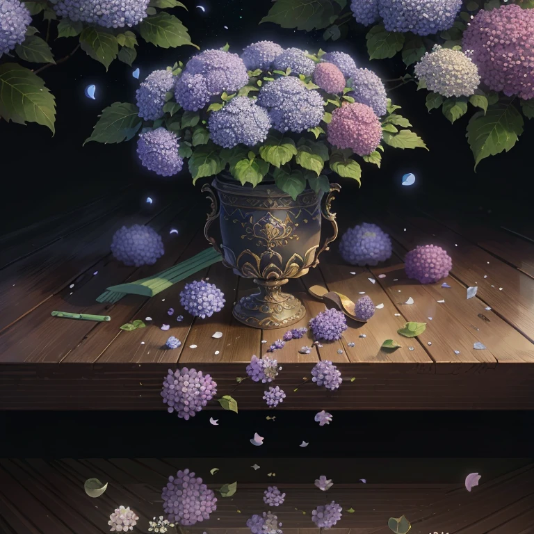 original,(enlightenment:1.1),(best quality),(master piece:1.1),(Highly detailed CG Unity 8k wallpaper),(color:1.2),hydrangea bush,hydrangea petals,landscape,rios|purely,