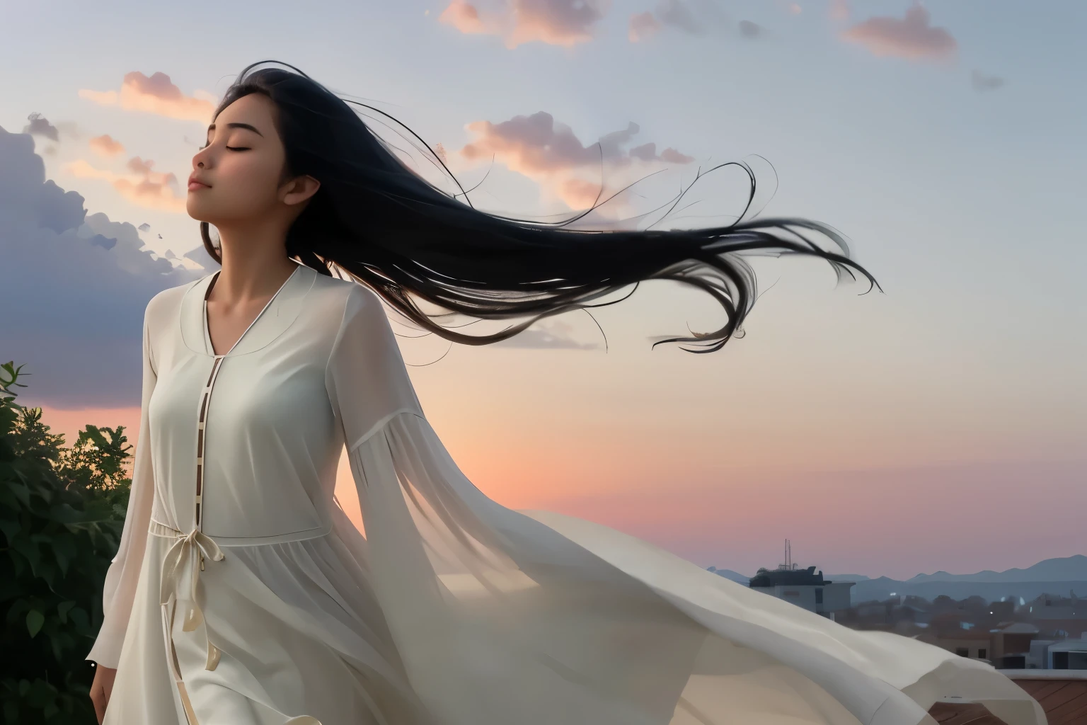 Cool breeze: Gentle winds carrying the scent of evening air.