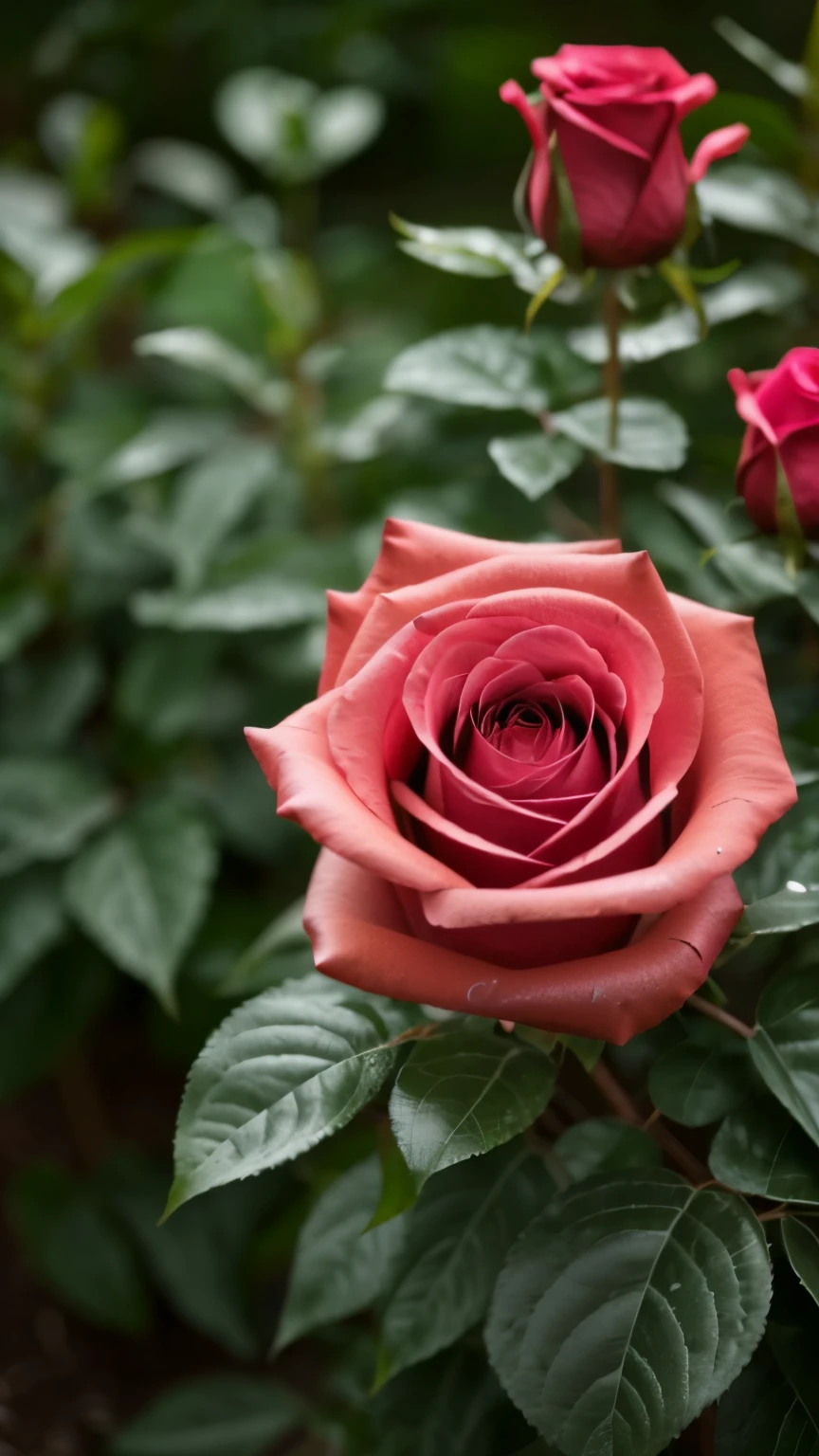 redrose,pinkrose,rain