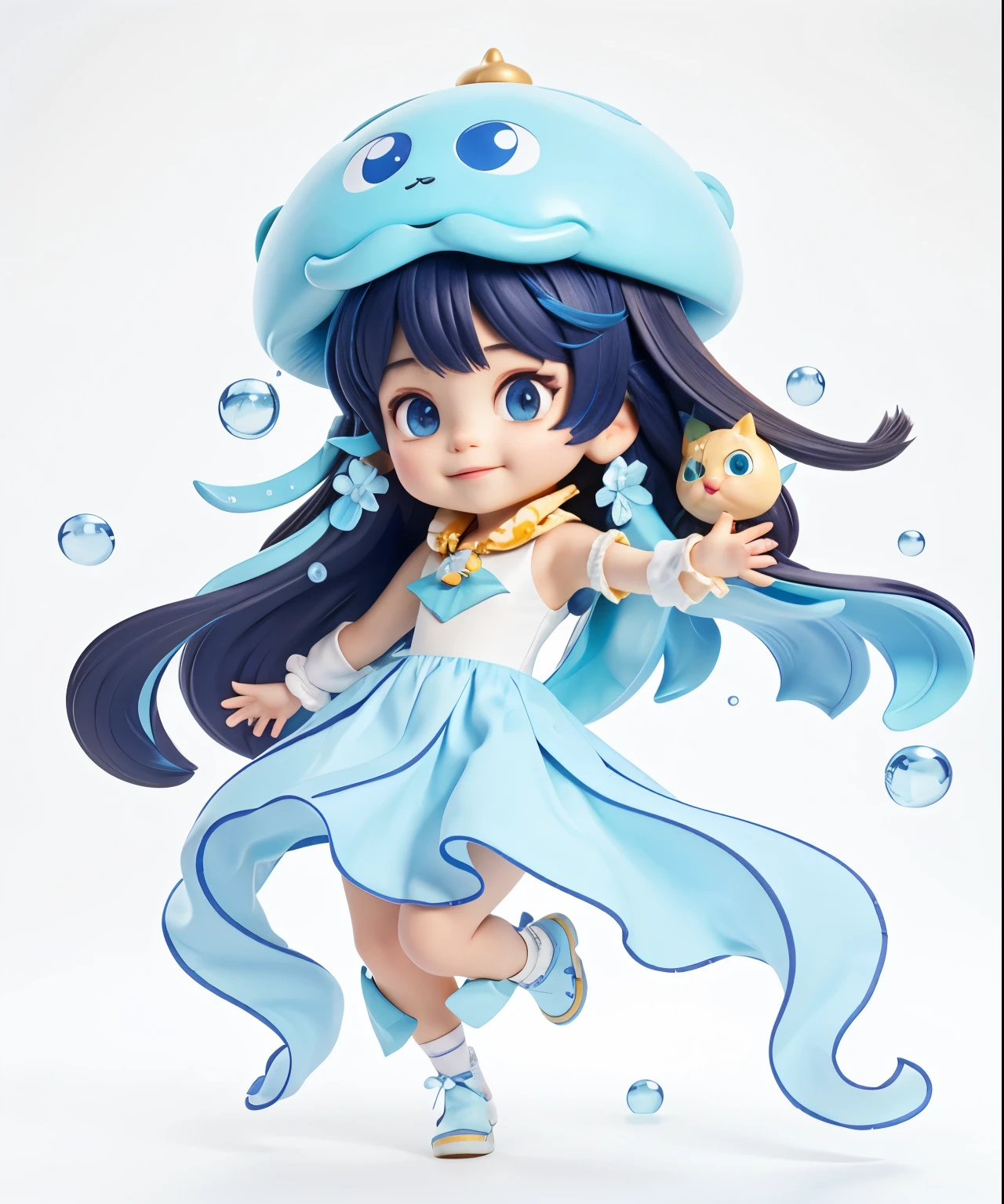 The character costume is changed to a swimsuit