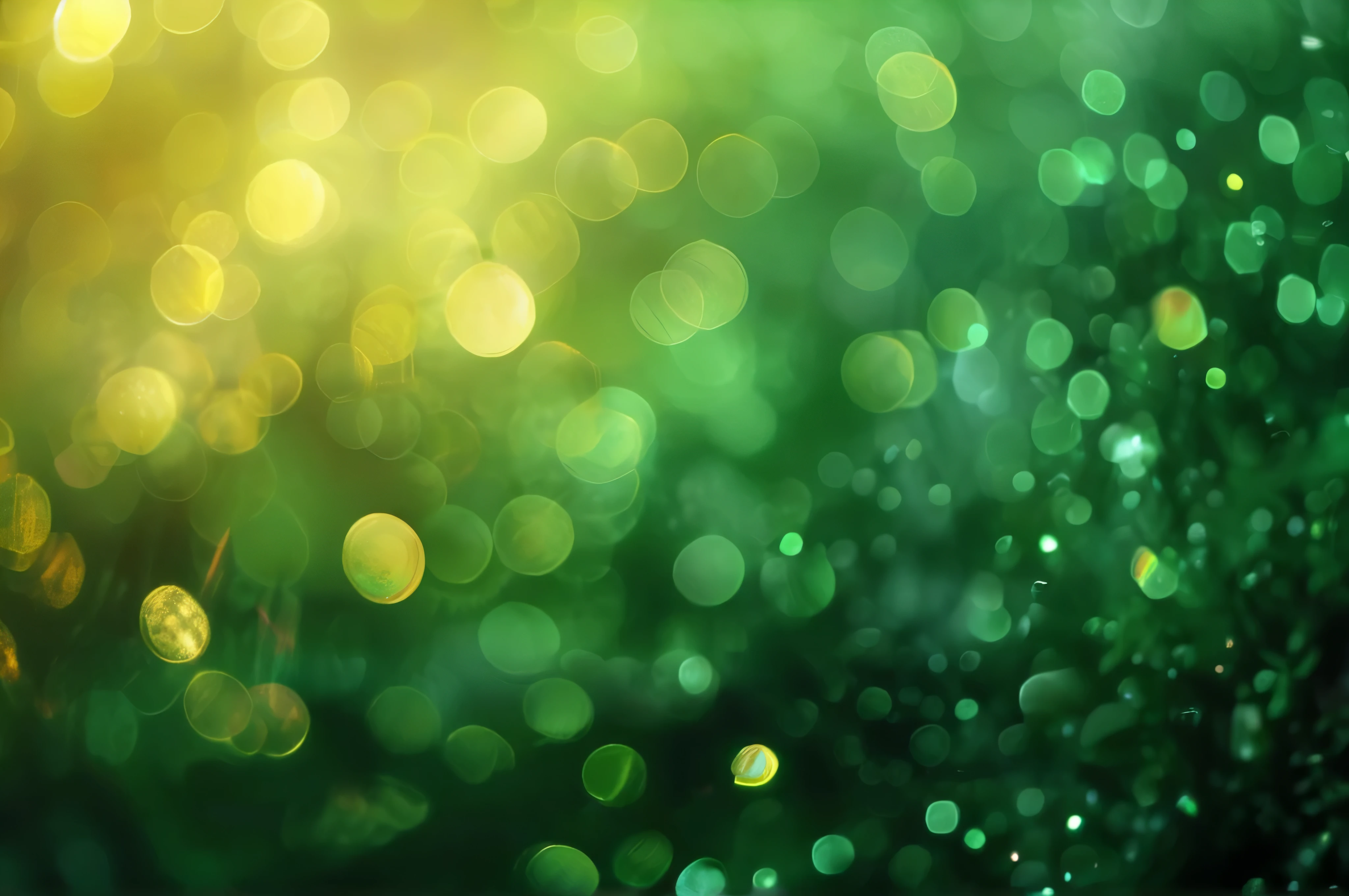 a close up of a green and yellow background with a blurry light, green sparkles, bokeh. iridescent accents, glowing green lights, glowing green, nice background bokeh, bokeh iridescent accents, soft bokeh, bokeh backdrop, green lights, green and yellow colors, bokeh glow, green and yellow tones, bokeh background, bokeh soft