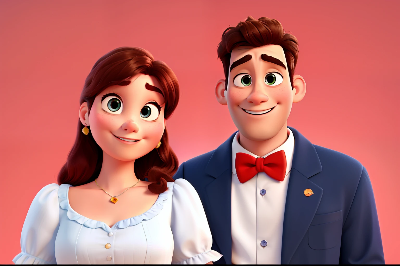 Disney Pixar style couple, high quality, better quality