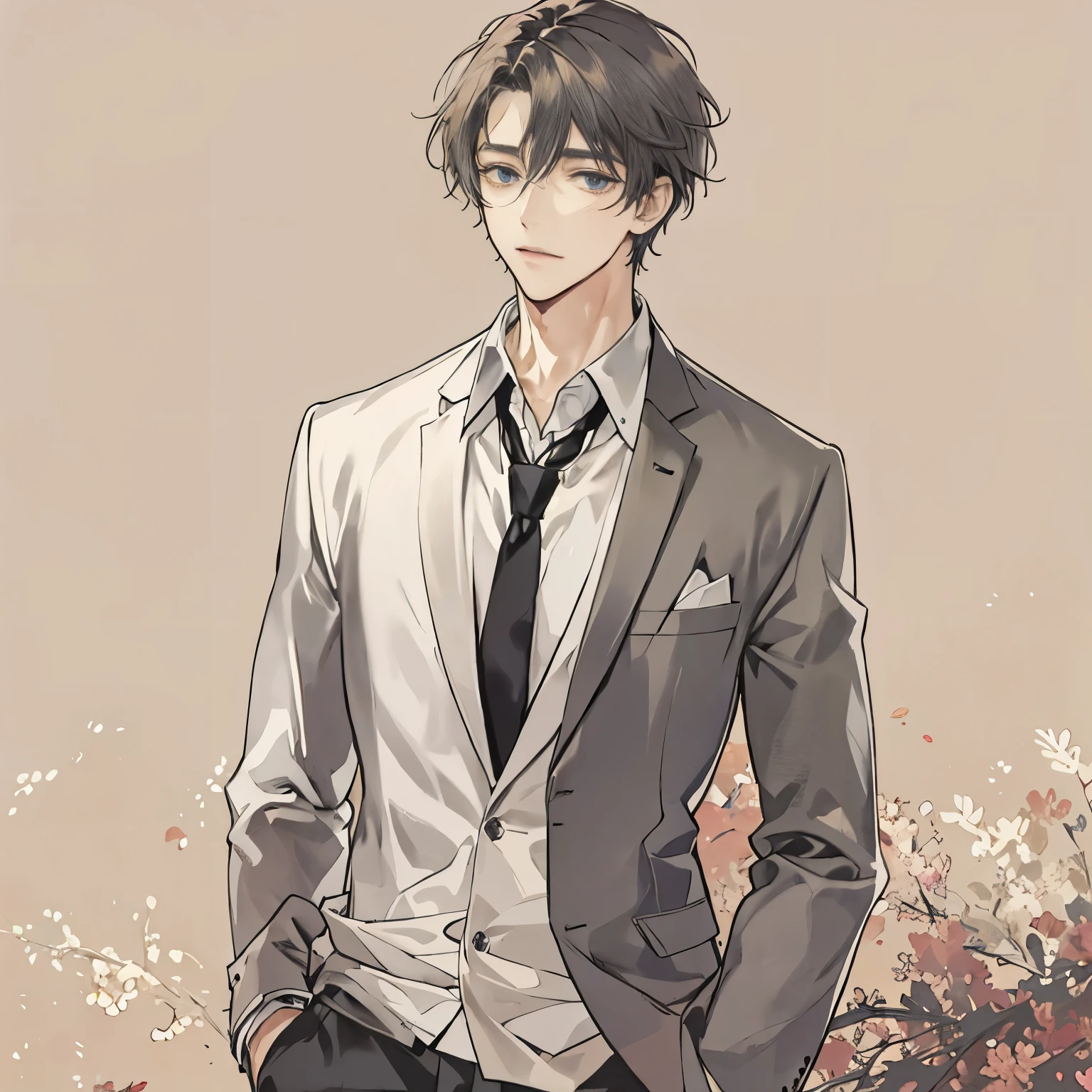 male,mature man,Handsome,simple pictures,Anime style elegance,teacher