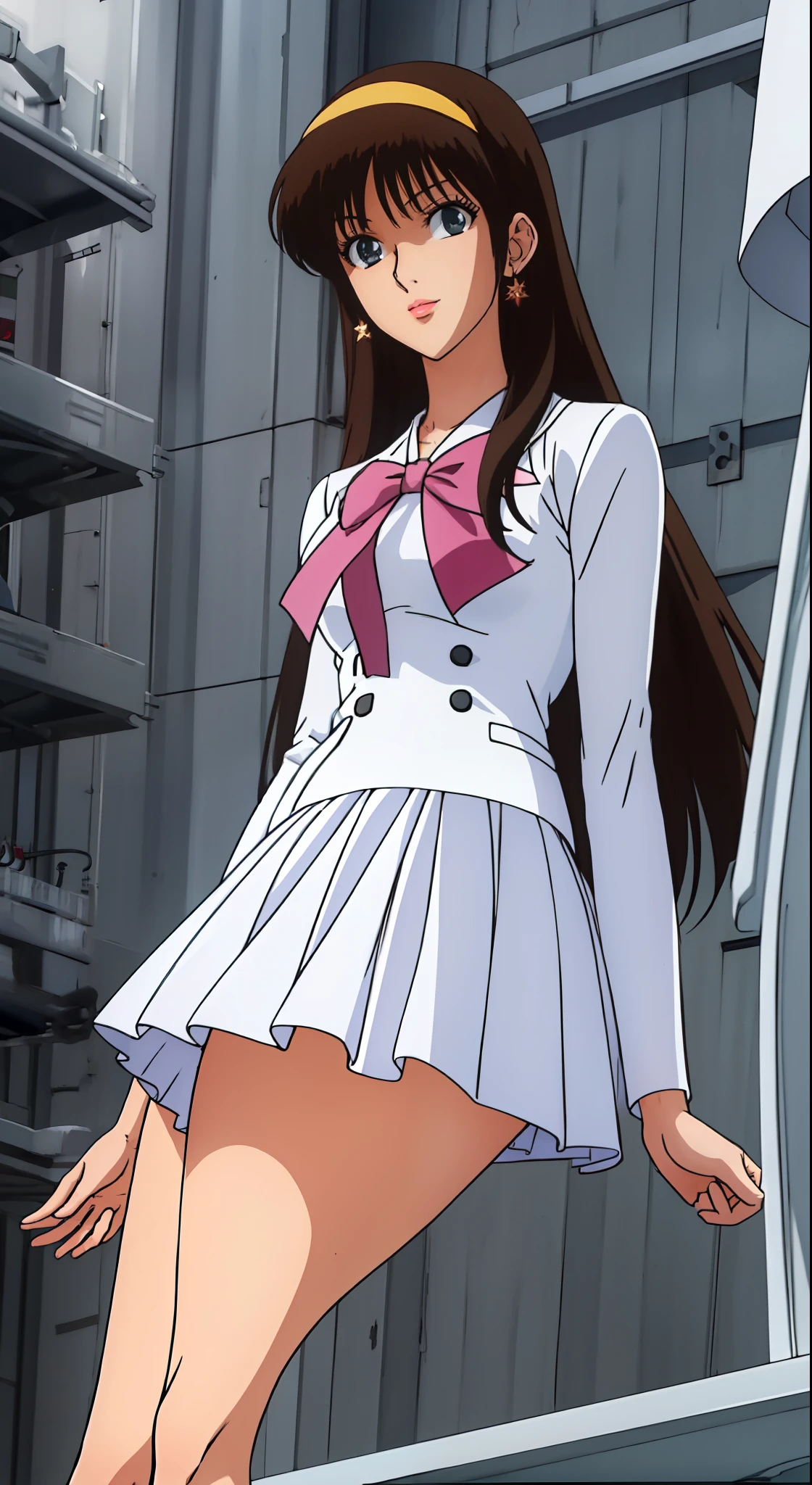 1 girl, Sayla Mass, elegant, table top, Complex, パンツが見えそうなほど短い超ミニskirtのアーミーピンクの制服ワンピース............、pure white panties、Please squat down and show me your white panties.............、超ミニskirt ミニスカではパンツが見えます、white panties、realistic, highest quality, absurd, high facial detail, perfect eyes, 18-year-old, cowboy shot, realization、, Bright colors, pink uniform, skirt、photograph、Gravure shooting style、real image、best image quality、1 girl, Sayla Mass, elegant,spread legs,white pantiesーを見せる, table top, Complex,超ミニskirt、white panties、 realistic, highest quality, absurd, high facial detail, perfect eyes, 18-year-old, cowboy shot, , Bright colors, white uniform, skirt