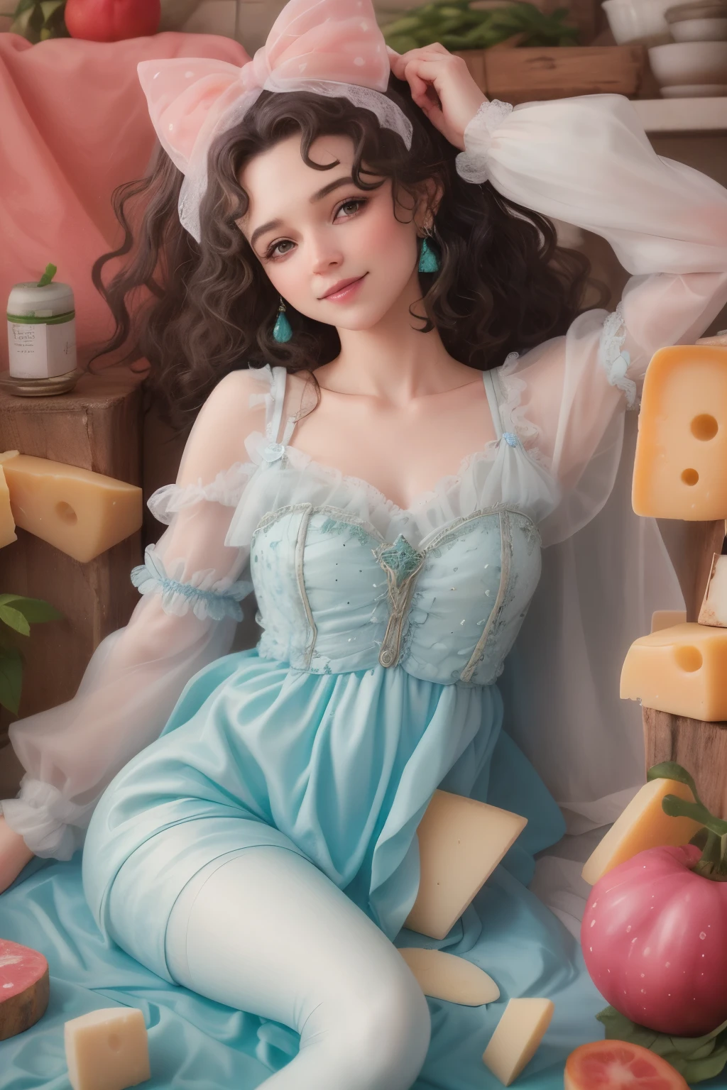 Cheese mold fairy, she cuts the cheese, fabulous stinky and blue-green, 8k