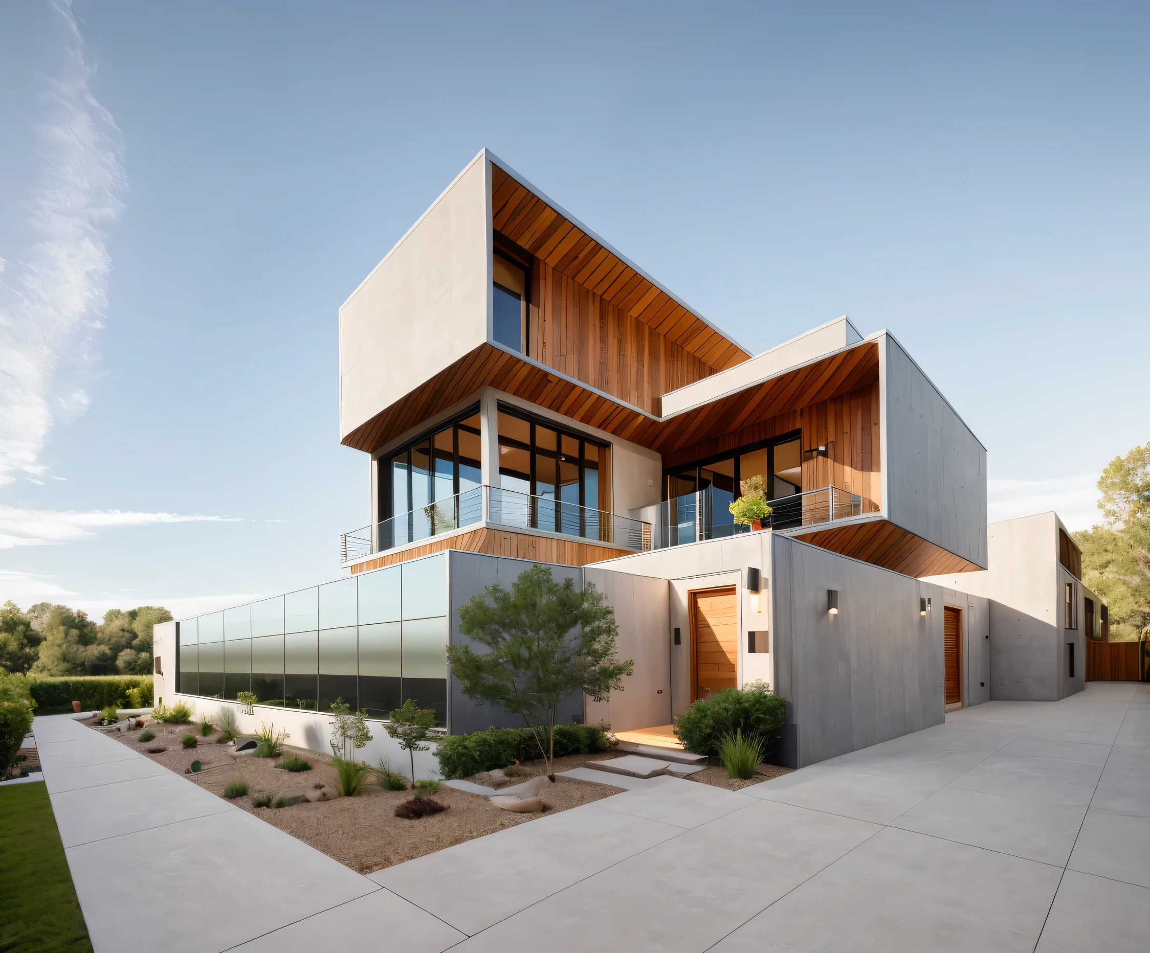 (((house exterior industry style)), color committed, (((1 road in front of house))), like an oldtime industry factory,raw materials, exposed structural elements, and simple, clean lines,rough-hewn steel, polished concrete, glass, and exposured brick,