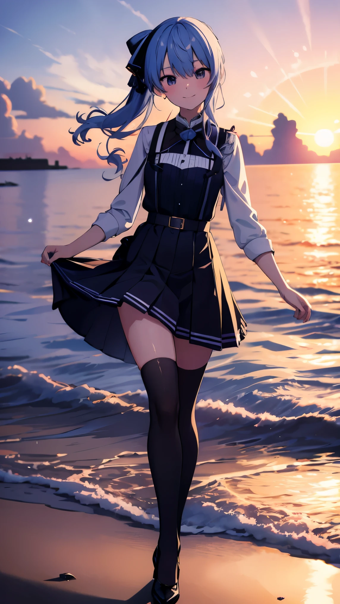 Hololive_hoshimachi suisei_fantasy_black stockings_shortcut_Idol_raw stone star_star star_a handsome guy_delivery_Virtual YouTuber_smile_date_Cafe_move_thank you_bless_thank you_take a pose_uniform_high school girl_student_beautiful feet_shiny_highest quality_masterpiece_medium hair_髪型はshortcut_beautiful_大Ocean原_Ocean洋_Ocean_Boat_Boatの上_nature_sexy_phonjun_Bewitching_fascinating_evening_sunset_8K quality