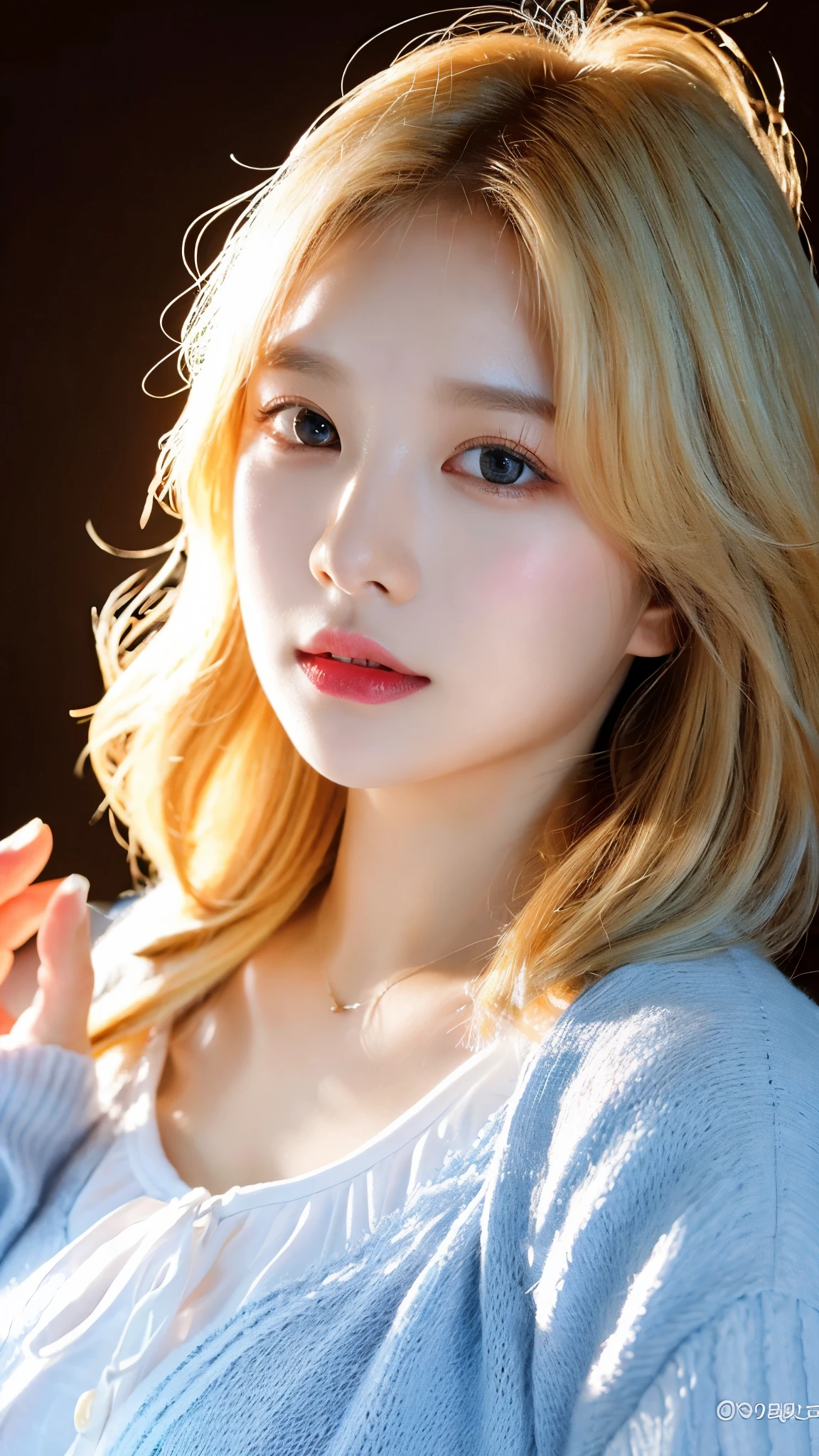 （（top quality，8 thousand，masterpiece：1.3）），Detail 여성：1.3，(bleached hair，：1.2），cardigan：1.1，Ultra-detailed，Detail，eyelid,lighting effects