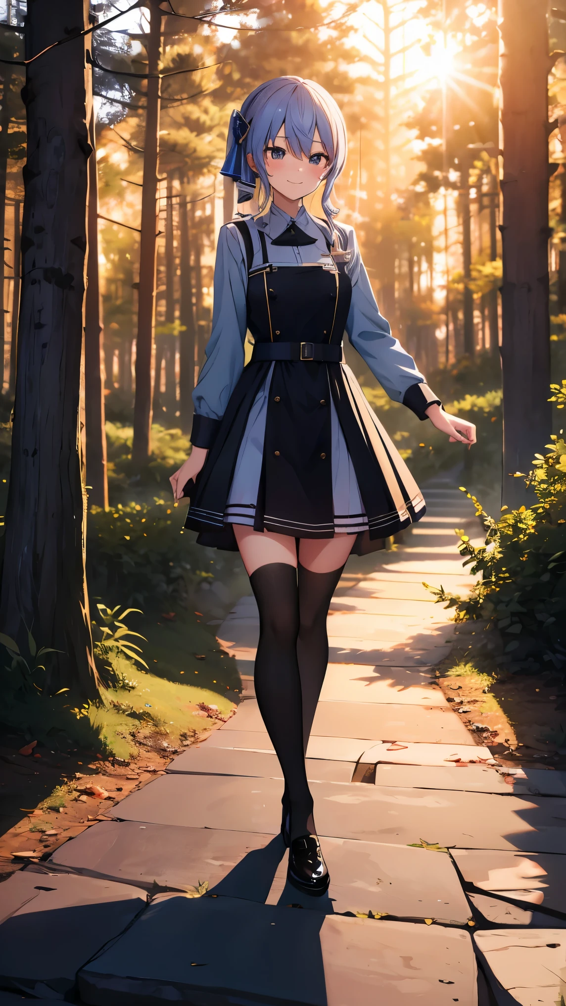 Hololive_hoshimachi suisei_fantasy_black stockings_shortcut_Idol_raw stone star_star star_a handsome guy_delivery_Virtual YouTuber_smile_date_Cafe_move_thank you_bless_thank you_take a pose_uniform_high school girl_student_beautiful feet_shiny_highest quality_masterpiece_medium hair_髪型はshortcut_beautiful_forest_In the mountains_sunlight filtering through the trees_nature_sexy_phonjun_Bewitching_fascinating_evening_sunset_8K quality_dress