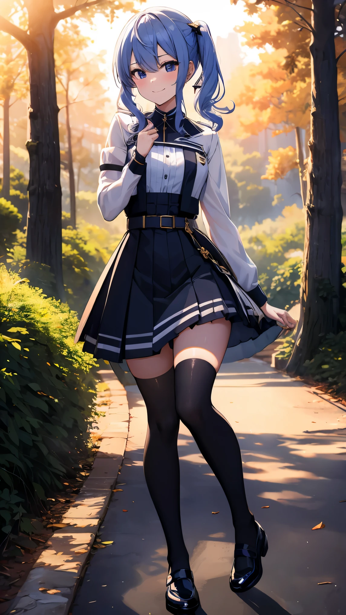 Hololive_hoshimachi suisei_fantasy_black stockings_shortcut_Idol_raw stone star_star star_a handsome guy_delivery_Virtual YouTuber_smile_date_Cafe_move_thank you_bless_thank you_take a pose_uniform_high school girl_student_beautiful feet_shiny_highest quality_masterpiece_medium hair_髪型はshortcut_beautiful_forest_In the mountains_sunlight filtering through the trees_nature_sexy_phonjun_Bewitching_fascinating_evening_sunset_8K quality_dress