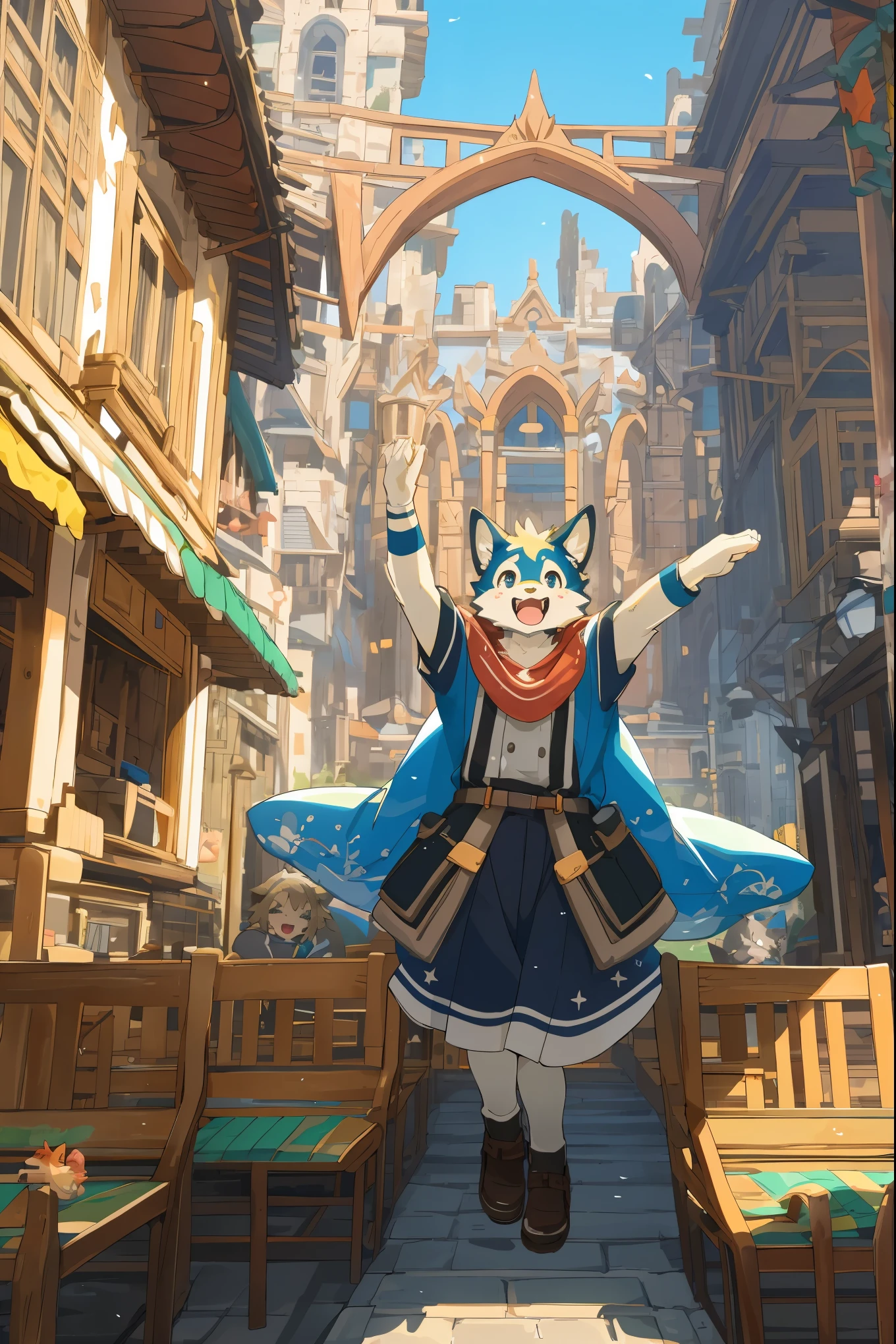 super high resolution, detailed background, World Heritage Site, 6+boys, 6+girls, Happy, joyful, absurdres(Photos of solo travelers)(kemono, furry anthro)cinematic,