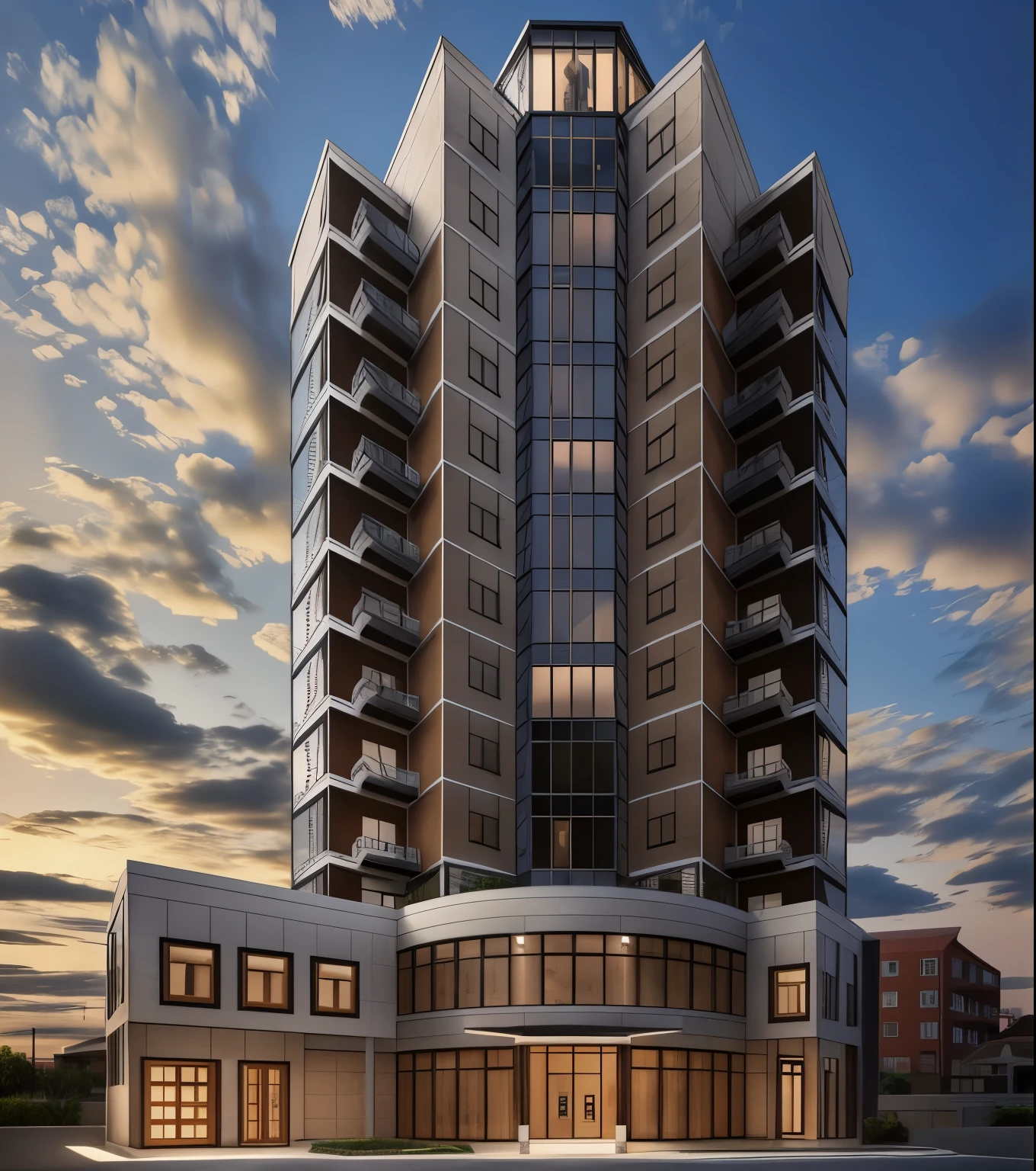 modernvilla, mabuilding, front, architecture, stone and glass, photo of a house, architecture, beautiful, masterpiece, best quality, super detailed, realistic, photorealistic, 8k, sharp focus 