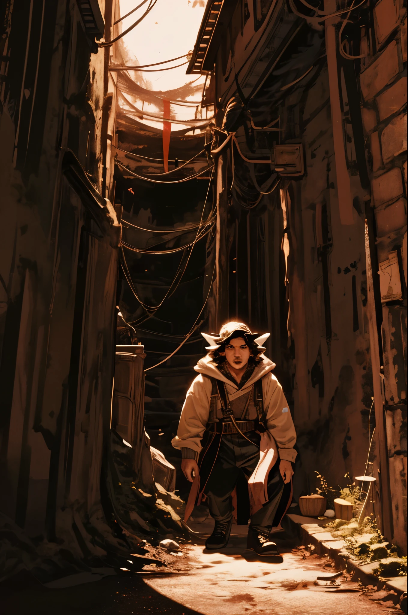 cover page, highres, paid reward available, unparalleled masterpiece, terrifying tale, Hansel and Gretel perfect anatomy, good lighting, volumetric lighting, cinematic shadow,