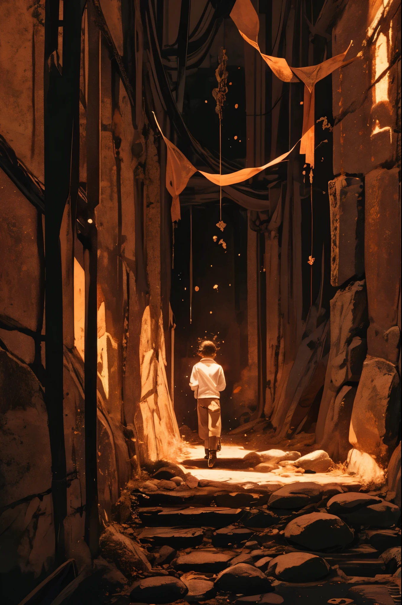 cover page, highres, paid reward available, unparalleled masterpiece, terrifying tale, Hansel and Gretel perfect anatomy, good lighting, volumetric lighting, cinematic shadow,
