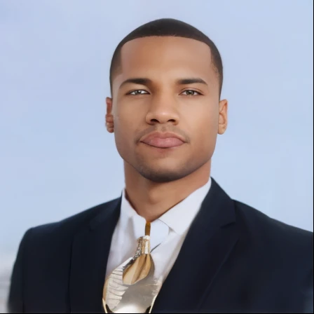 Male face caucasian, change to African American
