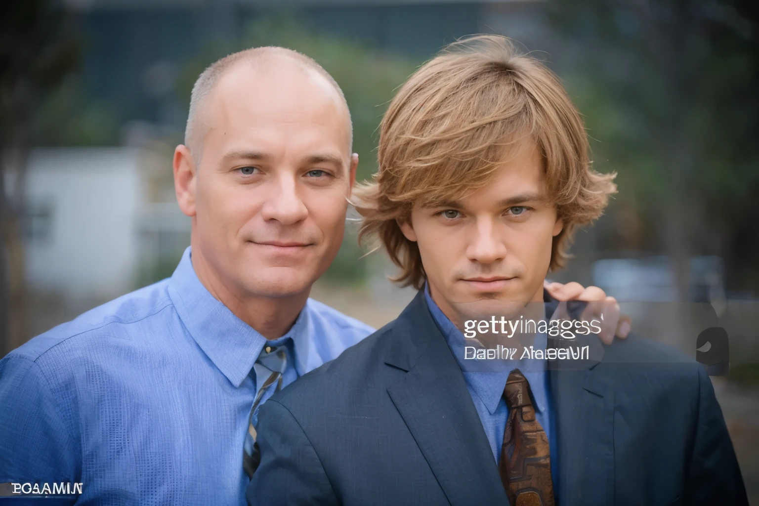 Turn this Caucasian father and son duo into an African American father and son