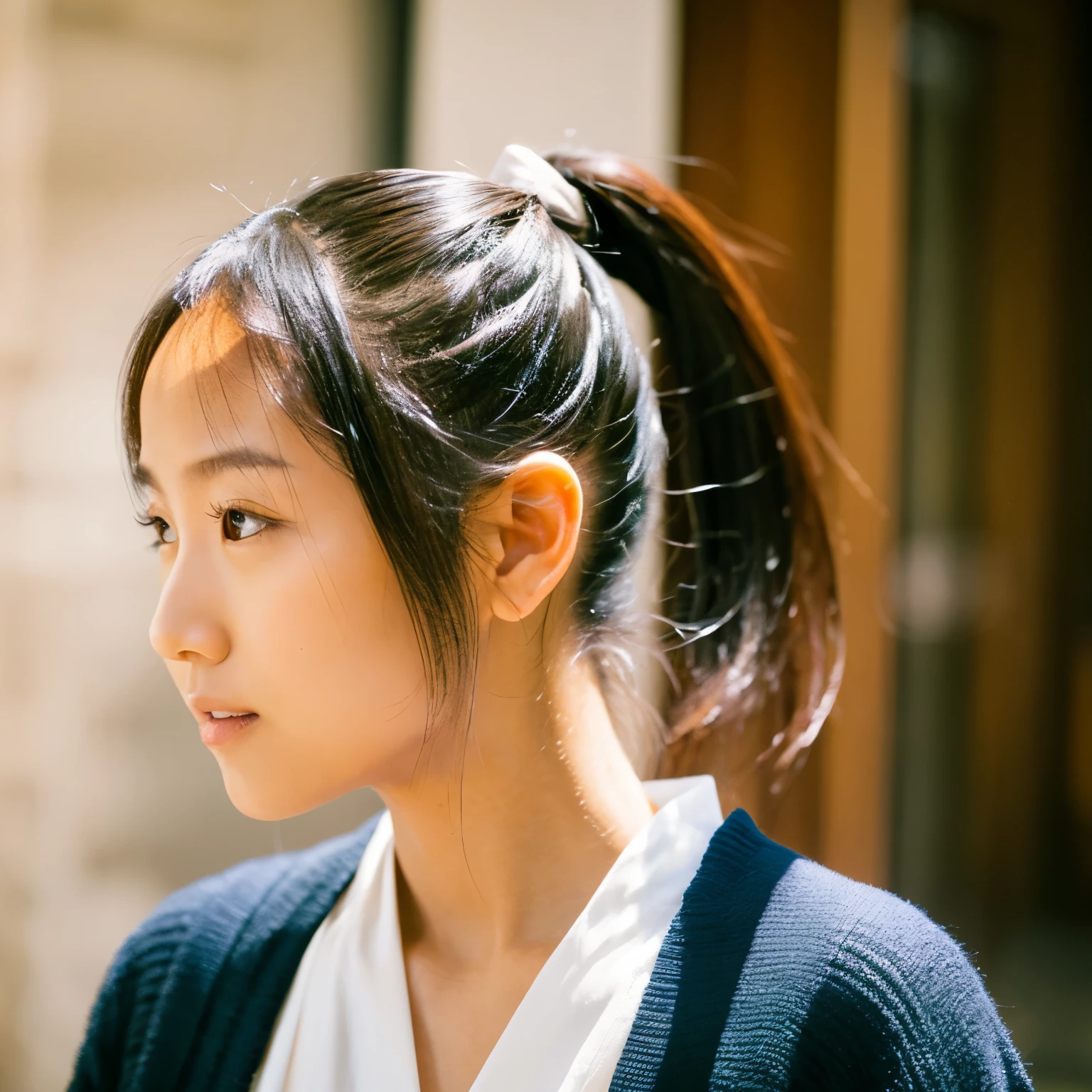 girl fox yukata Ponytail